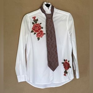 NWOT Calvin Klein 100% silk Made in USA pineapple necktie